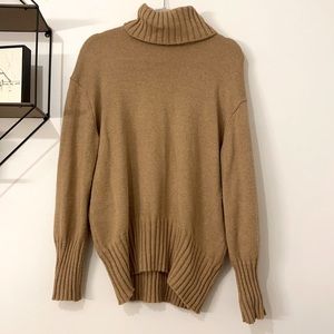 Sweater dress with turtle neck